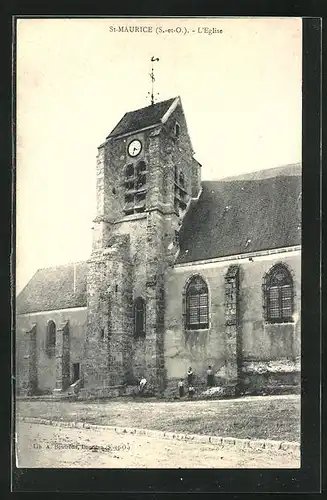 AK St-Maurice, L`Eglise, Ansicht der Kirche