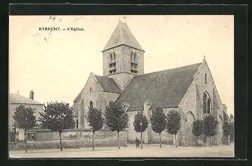 AK Etrechy, L`Eglise, Ansicht der Kirche