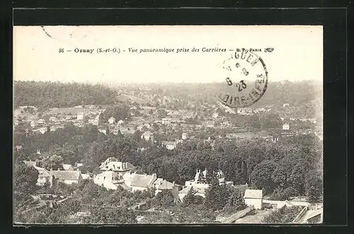 AK Orsay, Vue panoramique prise des Carrières