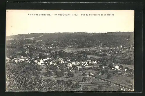 AK Lozère, Vue du Belvédère de la Troche