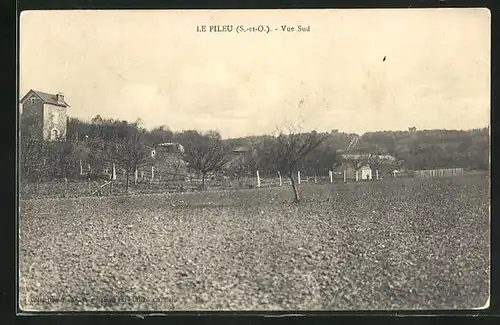AK Le Pileu, Vue Sud, Vereinzelte Gehöfte