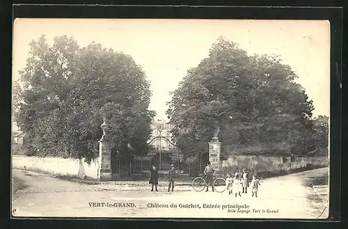 AK Vert-le-Grand, Chateau du Guichet, Entrée principale