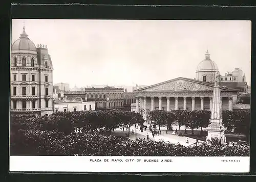 AK Buenos Aires, Plaza de Mayo, Teilansicht