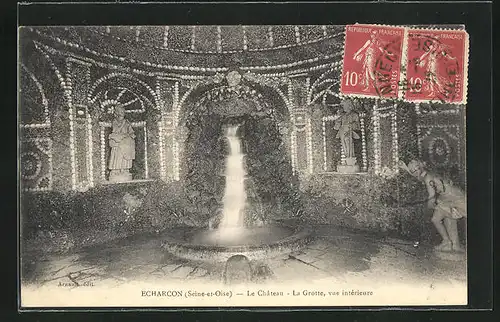 AK Echaron, Le Château, La Grotte , vue intérieure