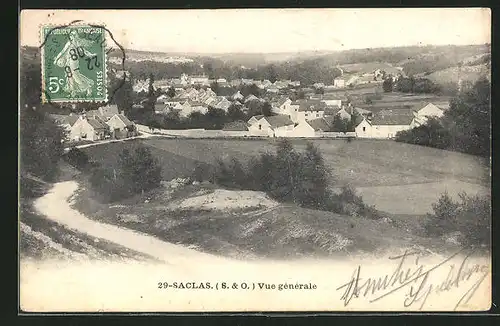 AK Saclas, Vue générale, Blick zum Ort