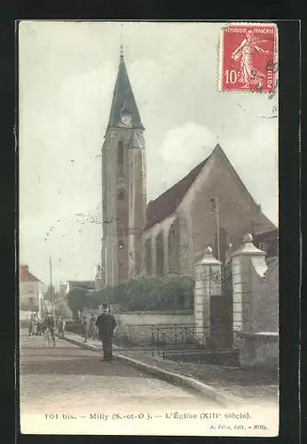 AK Milly, L'Église, XIII siecle