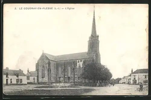 AK Le Coudray-en-Plesse, L`Eglise, Kirche