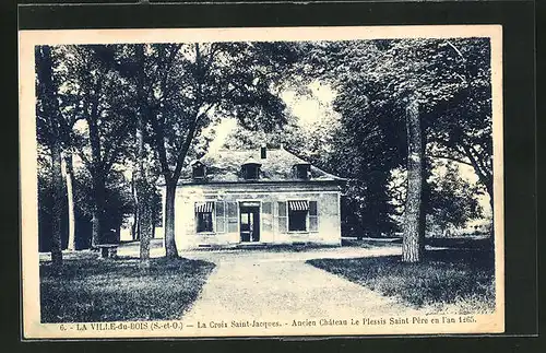 AK Ville-du-Bois, la Croix Saint-Jacques, ancien Chateau Le Plessis Saint Pere