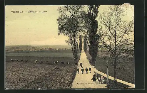 AK Vigneux, Allee de la Gare