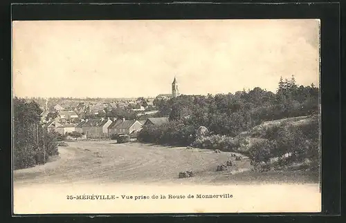 AK Mereville, vue prise de la Route de Monnerville