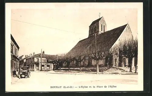 AK Bouray, L`Eglise et la Place de l`Eglise