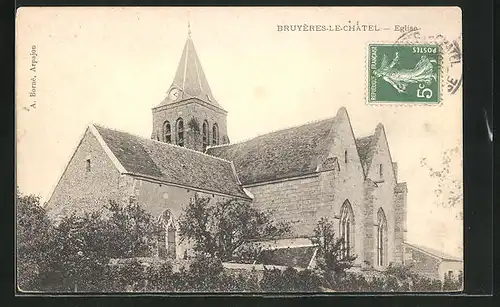 AK Bruyeres-le-Chatel, Vue sur l`Eglise