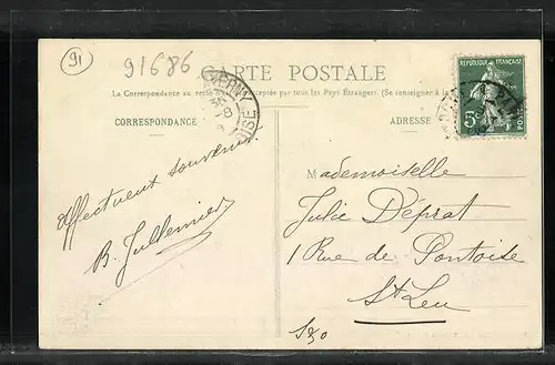 AK Bandeville, Le Chateau et le Moulin