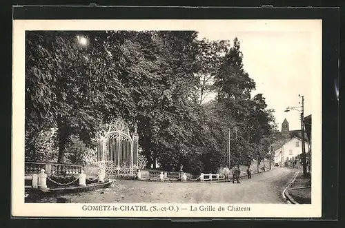 AK Gometz-le-Chatel, La Grille du Chateau