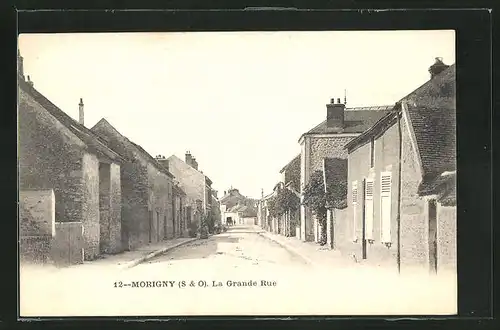 AK Morigny, La Grande Rue, Strassenpartie