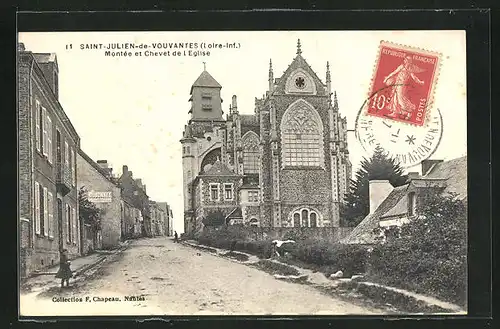 AK Saint-Julien-de-Vouvantes, Montèe et Chevet de l`Eglise