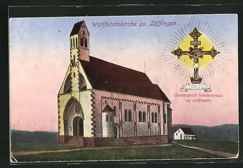 AK Löffingen, Wallfahrtskirche und Gnadenbild Schneekreuz