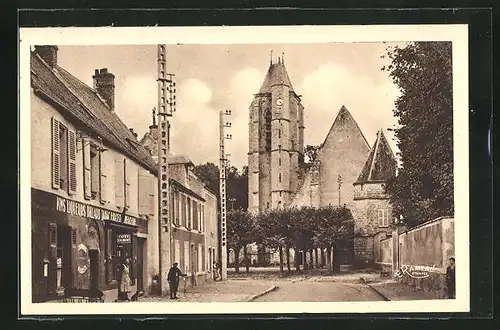 AK Morigny, L`Eglise, Rue de la Mairie