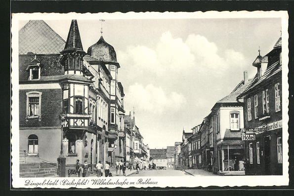 Ak Dingelstadt Eichsfeld Wilhelmstrasse Mit Rathaus Nr 9668030 Oldthing Ansichtskarten Thuringen