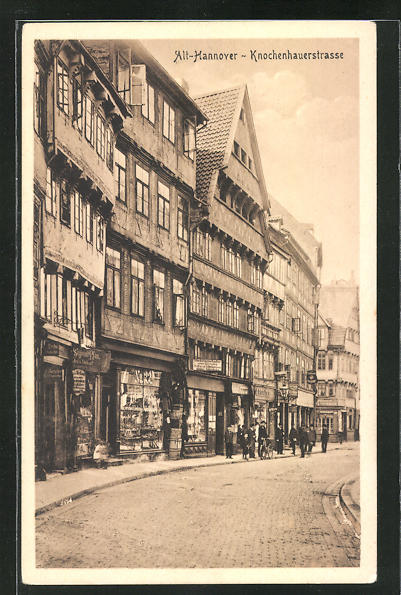 AK Hannover, Alte Häuser in der Knochenhauerstrasse Nr. 9741414