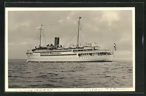 AK Passagierschiff Preussen, Seedienst Ostpreussen