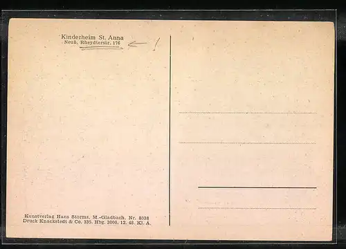 AK Neuss, Kinderheim St. Anna, Rheydterstrasse 176