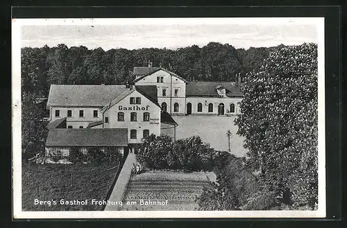 AK Frohburg, Berg`s Gasthof am Bahnhof