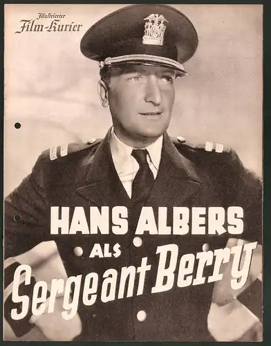Filmprogramm IFK Nr. 2887, Sergeant Berry, Hans Albers, Peter Voss, Toni von Bukovics, Regie Herbert Selpin