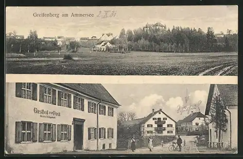 AK Greifenberg am Ammersee, Gasthof zur Post, Teilansicht