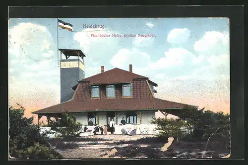 AK Hamburg-Neugraben, Gasthaus Heidekrug in der Fischbecker Heide