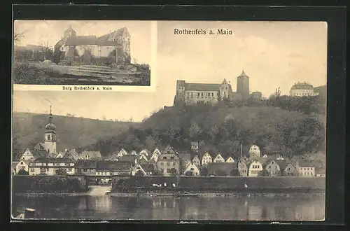 AK Rothenfels, Teilansicht, Burg Rothenfels
