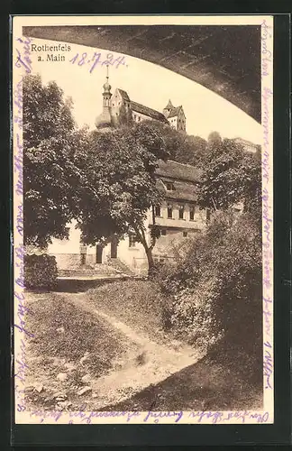AK Rothenfels a. Main, Blick zum Schloss