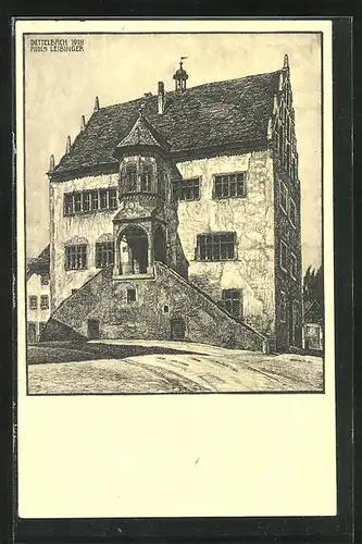 Künstler-AK Dettelbach a. M., Rathaus