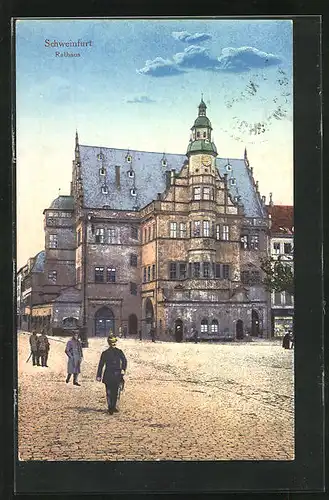 AK Schweinfurt, Fussgänger am Rathaus