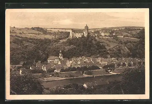 AK Rothenfels / Main, Totalansicht mit Burg