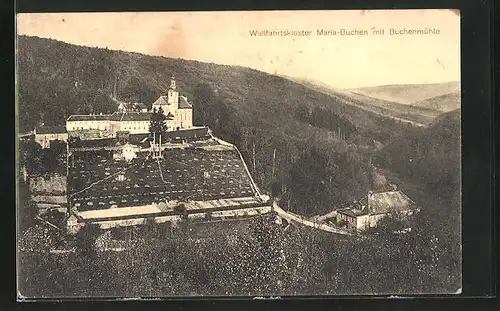 AK Lohr / Main, Wallfahrtskloster Maria-Buchen mit Gasthaus Buchenmühle