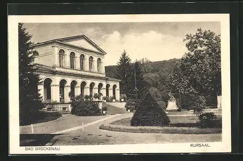 AK Bad Brückenau, Grünanlage vor dem Kursaal
