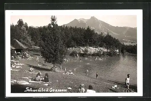 AK Grassau / Obb., Badegäste im Schwimmbad