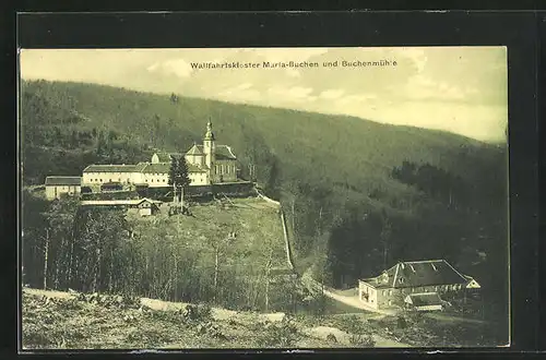AK Lohr / Main, Wallfahrtskapelle Maria-Buchen und Gasthaus Buchenmühle