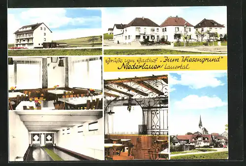 AK Bad Neustadt-Niederlauer / Saale, Gasthaus zum Wiesengrund mit Kegelbahn