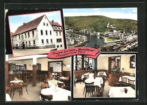 AK Kreuzwertheim / Main, Brauerei und Gasthaus zum Stern, Ortsansicht