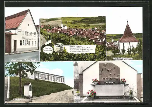 AK Erlenbach, Gasthaus zum Schwanen, Weinbergkapelle