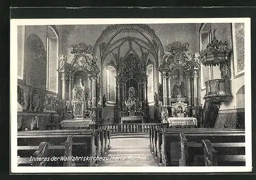 AK Lohr am Main, Inneres der Wallfahrtskirche zu Maria-Buchen