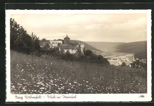 AK Rothenfels, Burg Rothenfels mit Blick ins Maintal