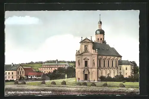 AK Fährbrück, Mutter-Gottes-Wallfahrtskirche von vorne