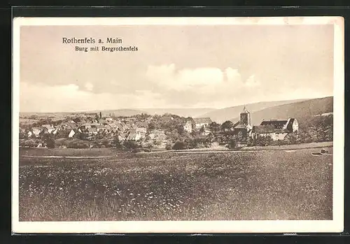 AK Rothenfels / Main, Burg mit Bergrothenfels