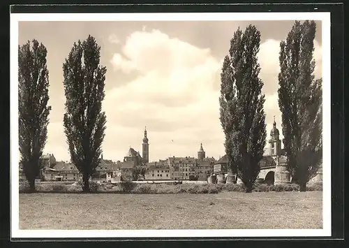 AK Kitzingen am Main, Blick von Etwashausen gegen den Ort