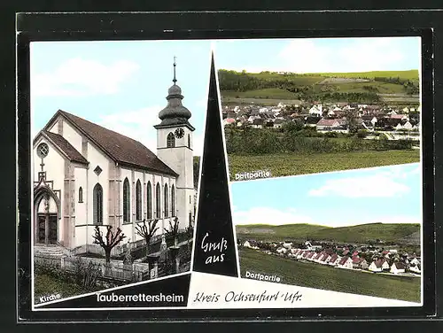 AK Tauberrettersheim, Kirche, Dorfpartien