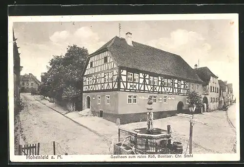 AK Hohenfeld a. M., Gasthaus zum roten Ross, Besitzer Chr. Stahl