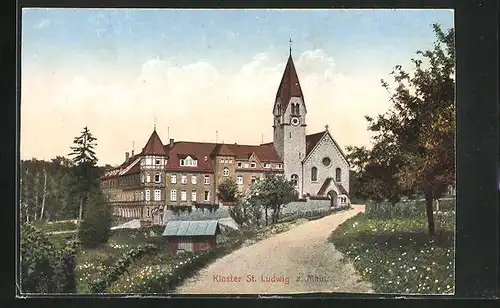 AK St. Ludwig / Main, Gesamtansicht des Klosters